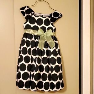 Cherokee Black and White Polka Dot Dress Size 6X